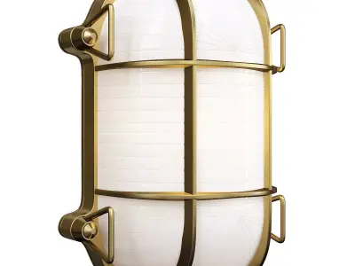 SEABECK CAGE OVAL BULKHEAD SCONCE Low-poly 3D model
