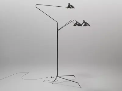 Three Arm Floor Lamp 3D model