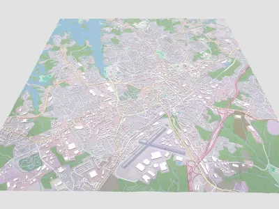 Cityscape Gainesville Florida United States 3D model