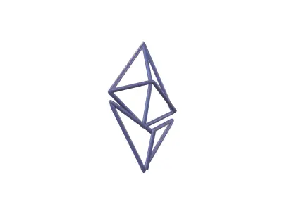 Neon Ethereum v1 002 Low-poly 3D model
