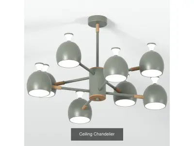 Chandelier Collection modern 3D Model Pack