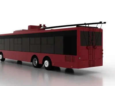 Trolleybus Bogdan T80110 Low Low-poly 3D model