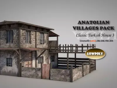 Anatolian Village House 3 Low-poly 3D model