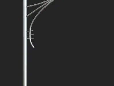 environment street light set Low-poly 3D model