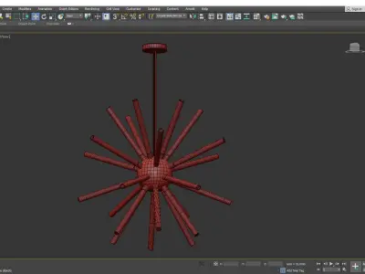 Astro LED Chandelier Low-poly 3D model