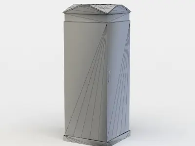 Telephone booth Low-poly 3D model get