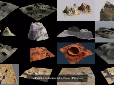 Collection Landscape 3D models 3D Model Pack