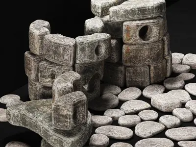 Dolmen stone cone 3D model