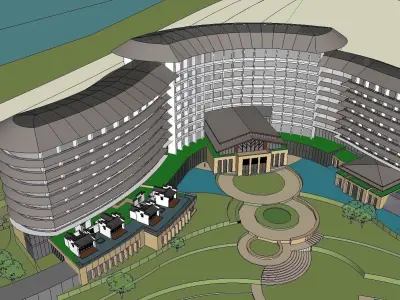 vacation spot-Resort-Fashion Leisure Hotel-0136 3D model