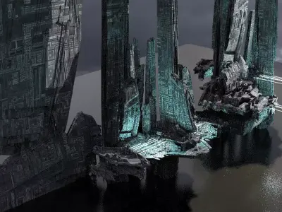 Halo Forerunner Inspired Gateway Collection 3D model