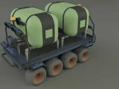 Space life capsule carrier 3D model