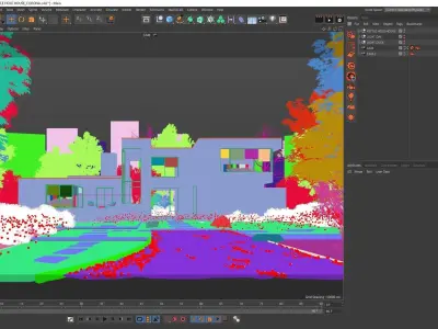 Corona - C4D scene files - KETTLE HOLE HOUSE 3D model
