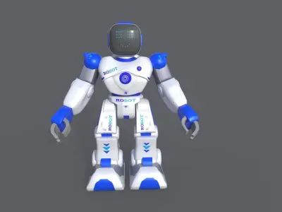 Smart Robot Low-poly 3D model
