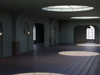 Modular Open Space 01 Unity Asset Low-poly 3D model