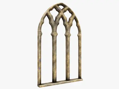 Medieval window Low-poly 3D model