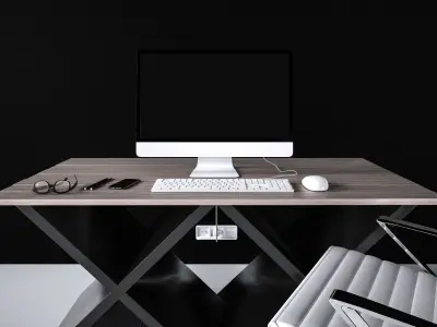 Office Desk - Interior Office Furniture 04 3D model