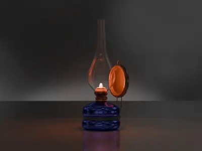 GassLamp Low-poly 3D model