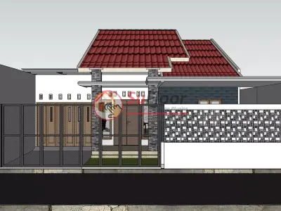 House 11x20m code 616 - Sketchup 3D model 3D model 3D model
