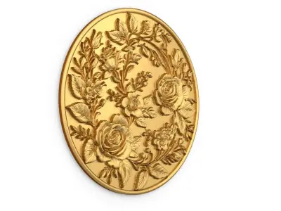 Classic Rosette carved decor ornament 515 3D print model purchase