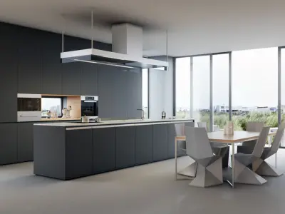VRay - C4D Scene files - Modern Kitchen Scene 3D model