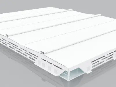 factory warehouse  low poly model free download 3D model