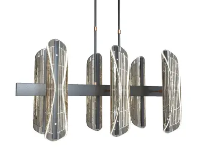 Acrylic Transformable Pendant Light 3D model