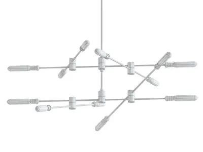 AX340 chandelier gold 3D model