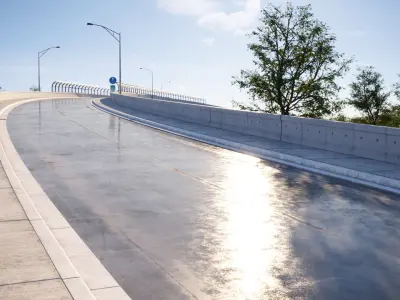 Wet concrete road texture Texture