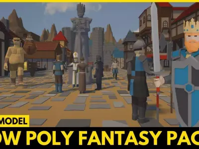 LOW POLY Fantasy Kingdom Pack Low-poly 3D model