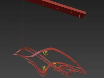 AURORA pendant hanging from ceiling 3D model