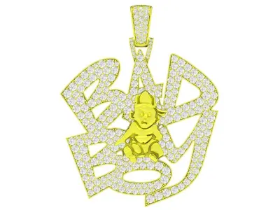 A4916 Bad Boy Hip Hop Diamond Pendant 3D Print 3D print model