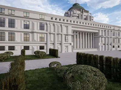 Grand European Neoclassical Government Monumental Palace  3D model