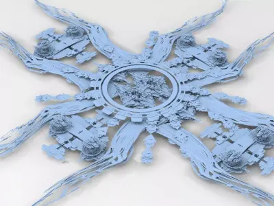 Sci fi Orchid city structure 5 3D model