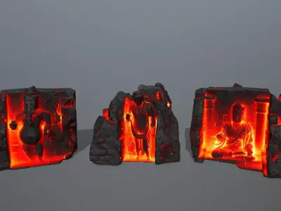 buda temple  Low-poly 3D model