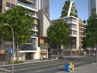 Belfort City Low-poly 3D model