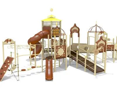 Islamic Mosque Playground Low-poly 3D model