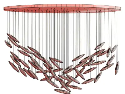 Murmuration hanging lamps 3D model