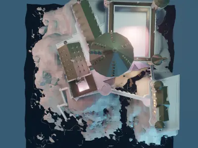 Hogwarts Castle from Harry Potter Low-poly 3D model