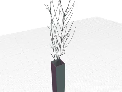 Eurich Slender Floor Vase Branches Arrangement 3D model