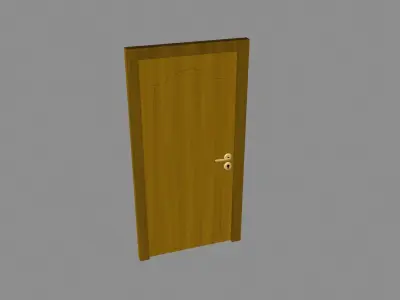 Mahogany inside door Free 3D model