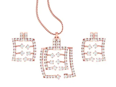 Light wt Pendant Earrings Set 3dm stl obj mtl gltf glb renders  3D print model