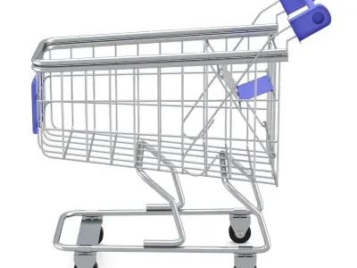 Supermarket Trolley 3D model