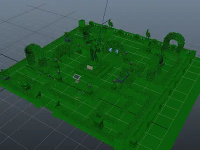 Flower Garden 3D model