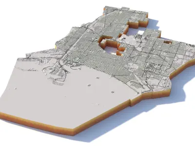Long Beach California USA 3D model purchase