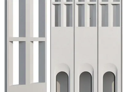 Modern Facade V 01 Low-poly 3D model