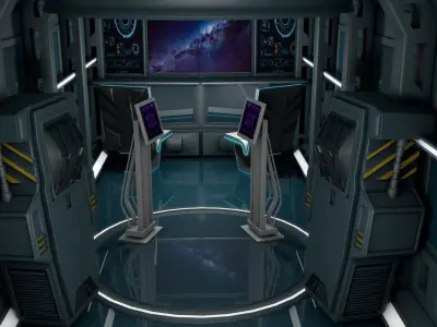 Sci Fi Room Low-poly 3D model