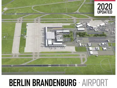 Berlin Brandenburg Airport - BER Low-poly 3D model