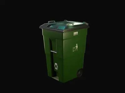 Pack Public trash Low-poly 3D model