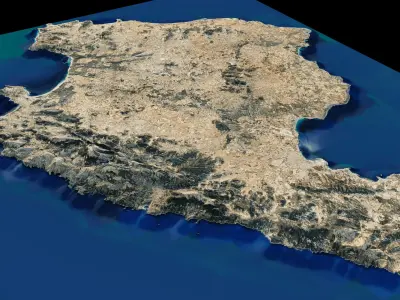 Majorca island full 3d model terrain 3D model