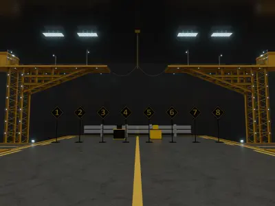 Squid Game Tug of War Map 3D model